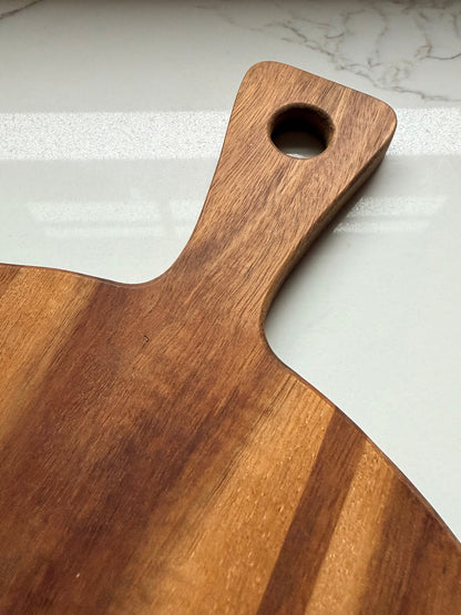 Lucas Round Wood Serving Board & Decorative Tray