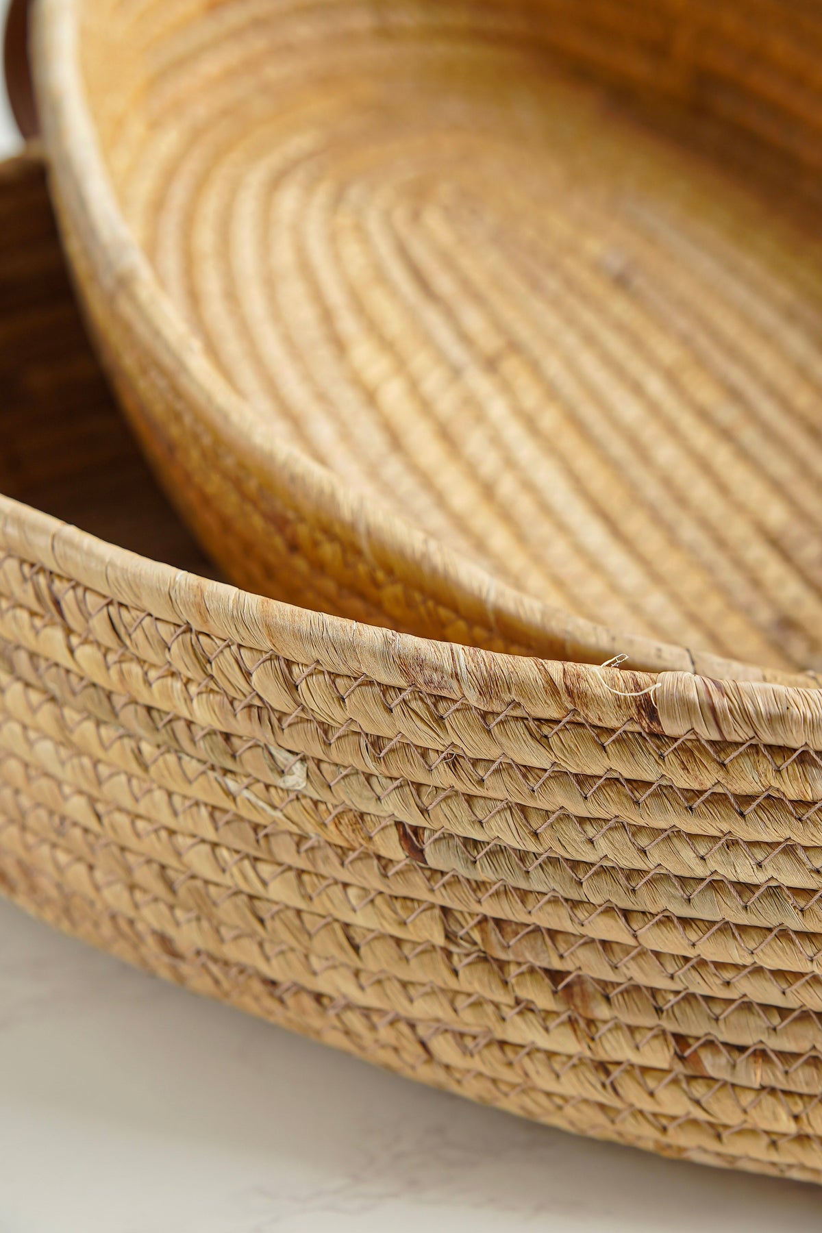 Oval Hand-Woven Seagrass Basket