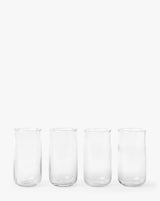Ribbed Tall Drinking Glasses (Set of 4)