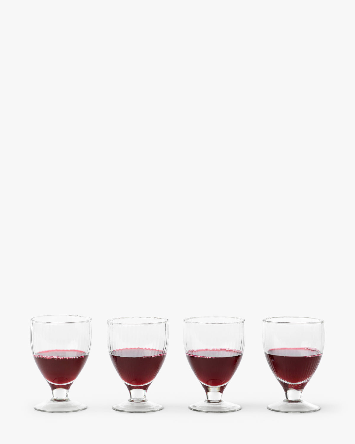 Ribbed Wine Glasses (Set of 4)