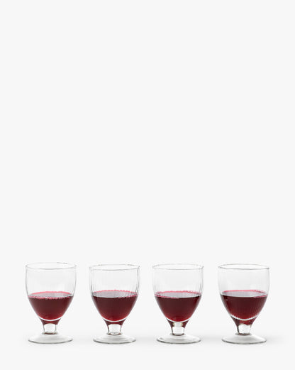 Ribbed Wine Glasses (Set of 4)