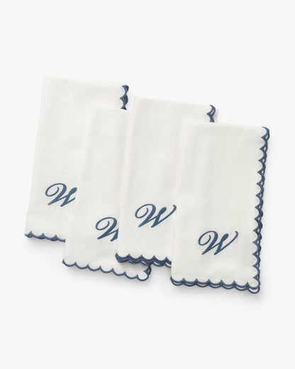Scallop Border Napkins (Set of 4)